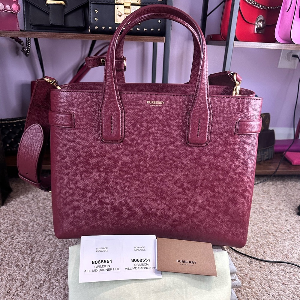 Burberry Crimson Banner HHL Bag